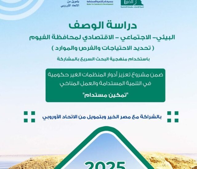 Environmental, Social, and Economic Assessment Report of Fayoum Governorate: Identifying Needs, Opportunities, and Available Resources.